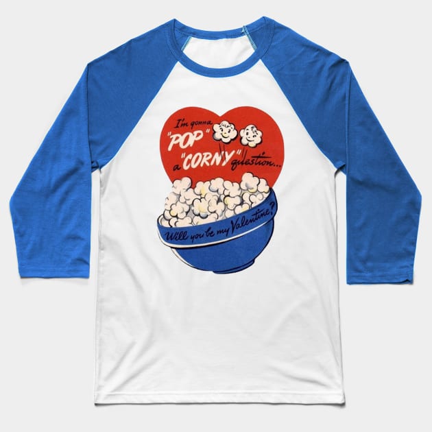 Retro Valentine's Day Heart Baseball T-Shirt by MasterpieceCafe